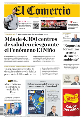 Cover of Diario El Comercio