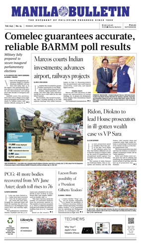 Cover of Manila Bulletin