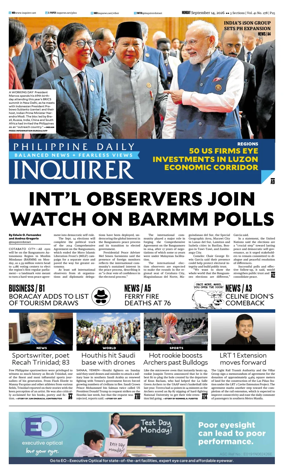 Cover of Philippine Daily Inquirer