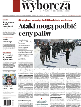 Cover of Gazeta Wyborcza Stoleczna