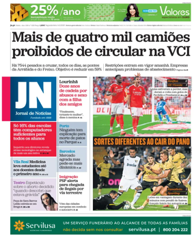 Cover of Jornal de Noticias