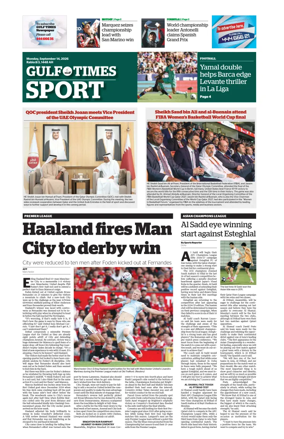Cover of Gulf Times Sport