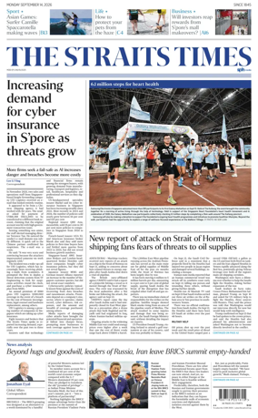 Cover of The Straits Times