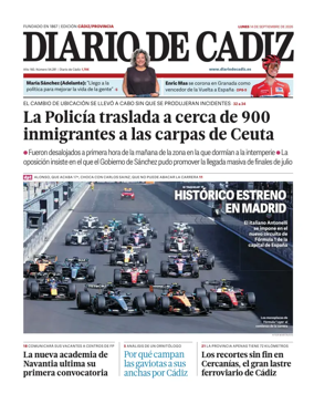 Cover of Diario de Cadiz