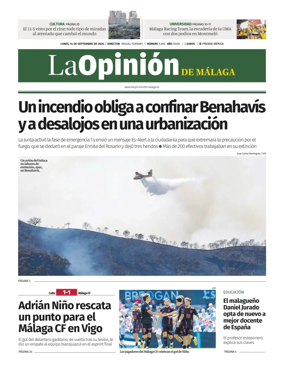 Cover of La Opinion de Malaga