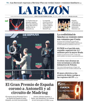 Cover of La Razon (Cataluna)