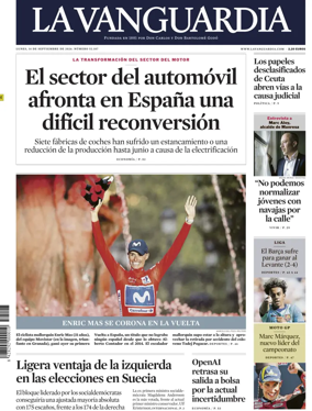 Cover of La Vanguardia (1st Edition)