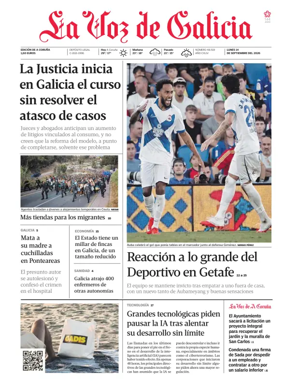 Cover of La Voz de Galicia (A Coruna)