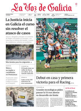 Cover of La Voz de Galicia (Ferrol)