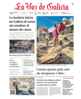 Cover of La Voz de Galicia (Pontevedra)