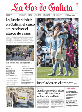 Cover of La Voz de Galicia (Vigo)