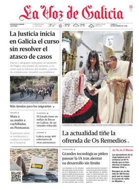 Cover of La Voz de Galicia (Viveiro)