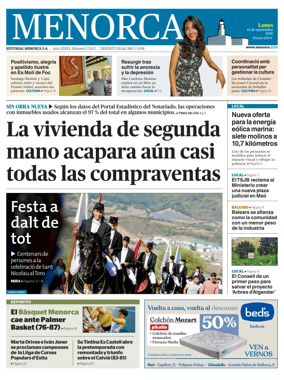 Cover of Menorca Diario Insular
