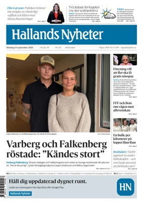 Cover of Hallands Nyheter