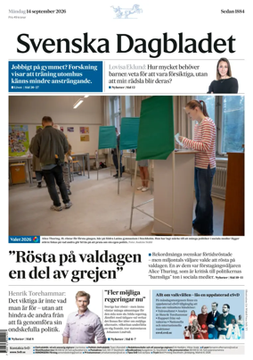 Cover of Svenska Dagbladet