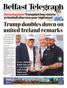 Cover of Belfast Telegraph