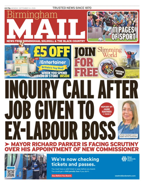 Cover of Birmingham Mail