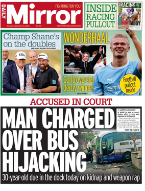 Cover of Daily Mirror (Northern Ireland)