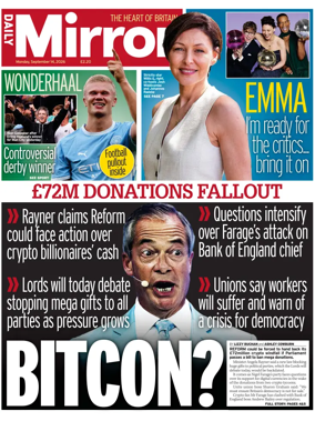 Cover of Daily Mirror
