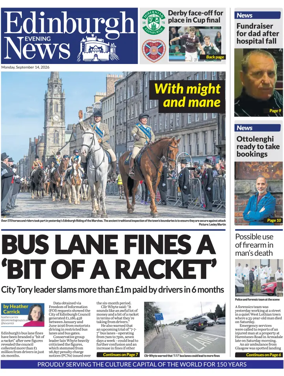 Cover of Edinburgh Evening News