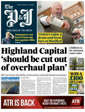 Cover of The Press and Journal (Inverness Highlands and Islands)