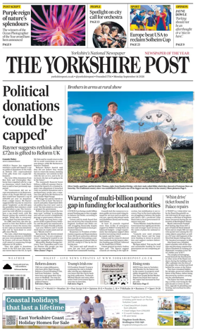 Cover of Yorkshire Post