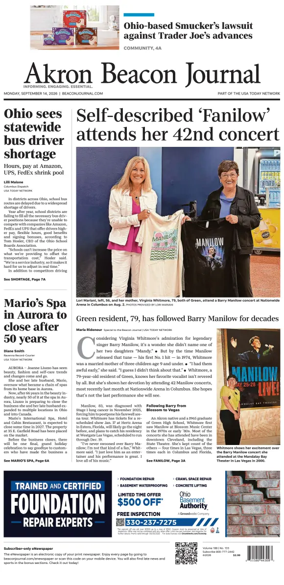 Cover of Akron Beacon Journal