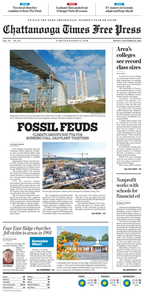 Cover of Chattanooga Times Free Press
