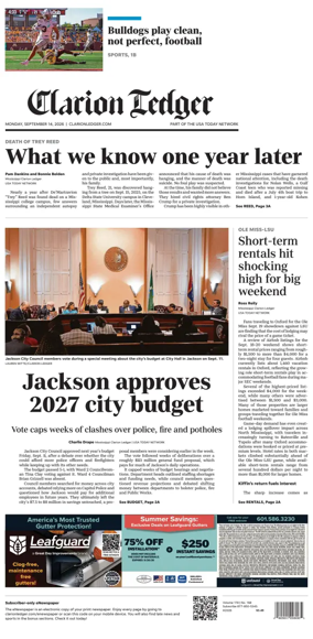 Cover of Clarion Ledger