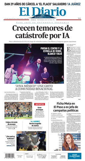 Cover of El Diario de El Paso