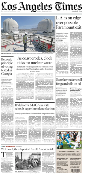 Cover of Los Angeles Times