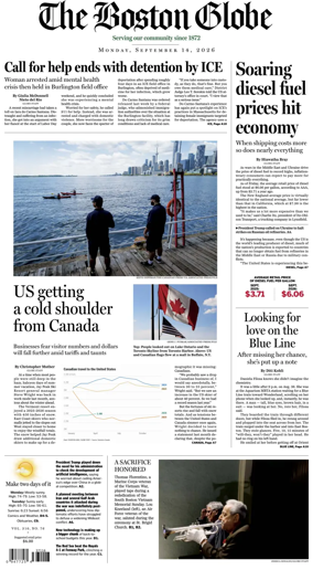 Cover of The Boston Globe