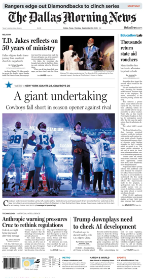 Cover of The Dallas Morning News