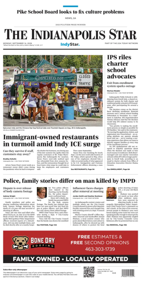 Cover of The Indianapolis Star