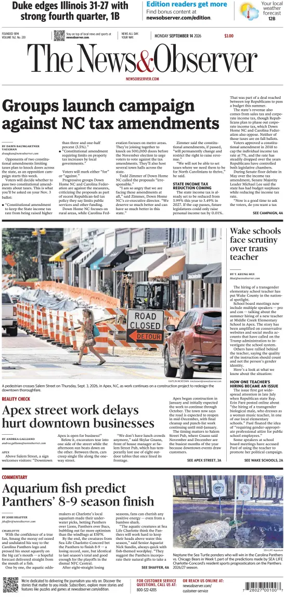 Cover of The News & Observer