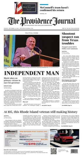 Cover of The Providence Journal