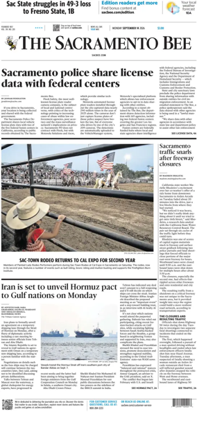 Cover of The Sacramento Bee