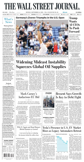 Cover of The Wall Street Journal