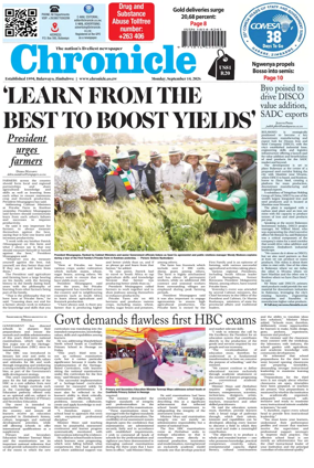 Cover of Chronicle (Zimbabwe)