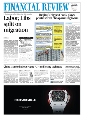 Cover of The Australian Financial Review