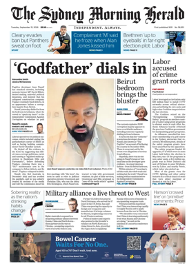 Cover of The Sydney Morning Herald