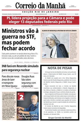 Cover of Jornal Correio da Manha