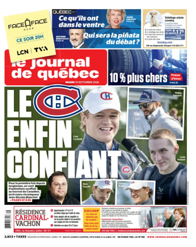 Cover of Le Journal de Quebec