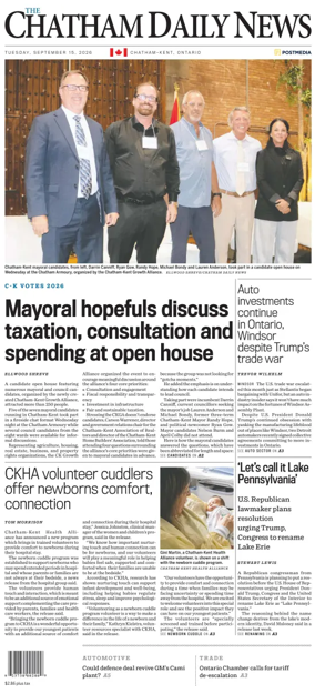 Cover of The Chatham Daily News