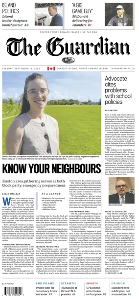 Cover of The Guardian (Charlottetown)