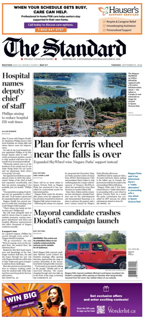 Cover of The Standard (St. Catharines)
