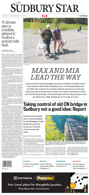Cover of The Sudbury Star