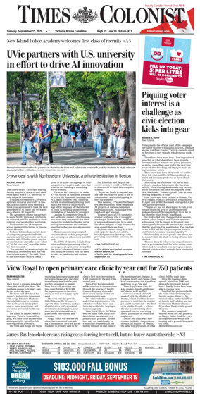 Cover of Times Colonist