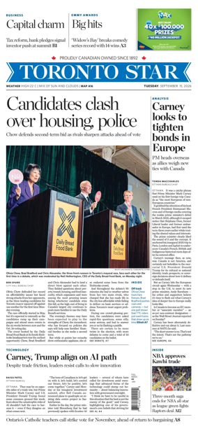 Cover of Toronto Star