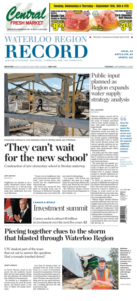 Cover of Waterloo Region Record